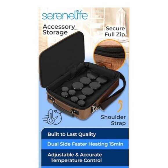 SereneLife Portable Hot Stones Warmer Bag With Digital Electric Heater No Stones - Picture 10 of 10